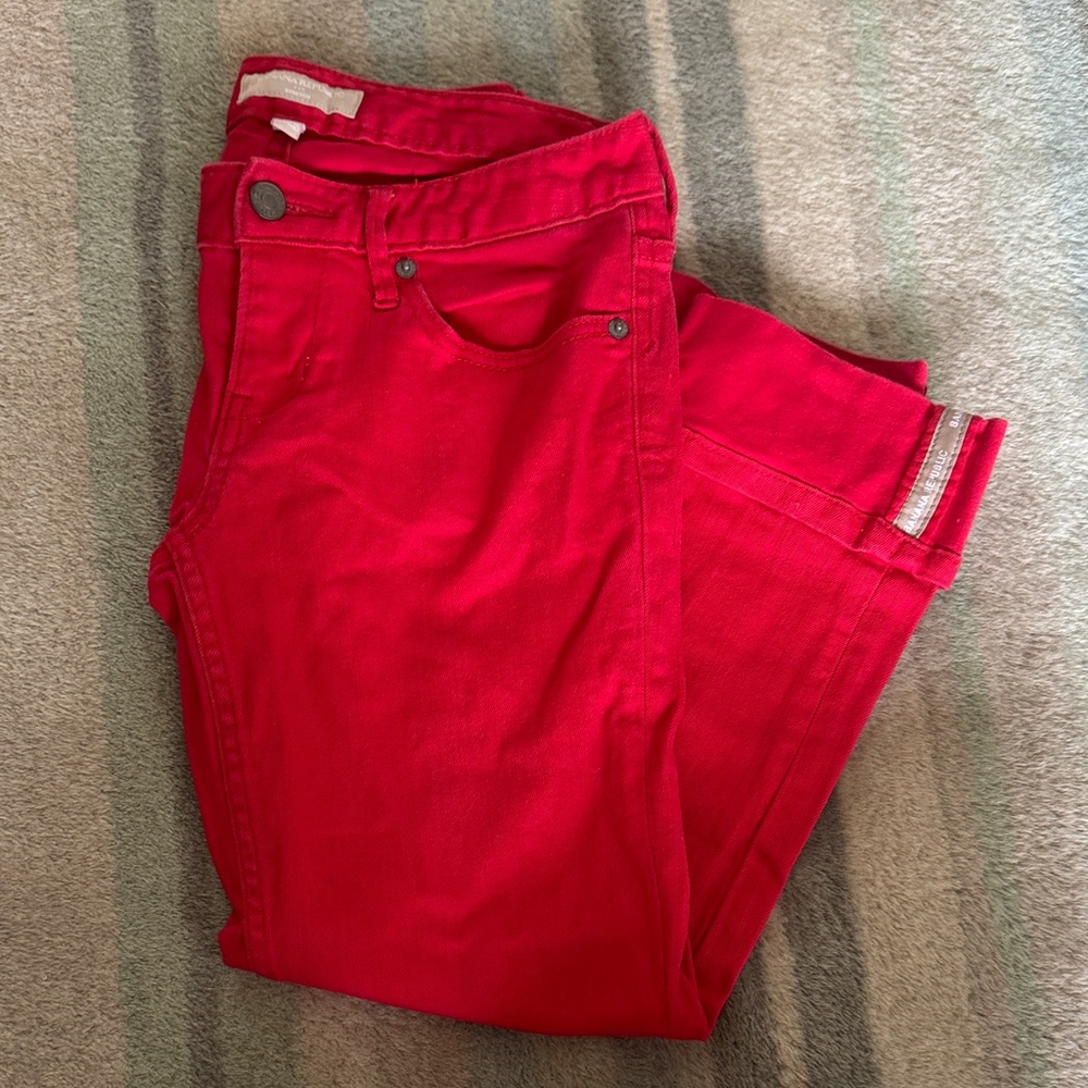 Banana republicWomen’s Bright Red Slim Jeans